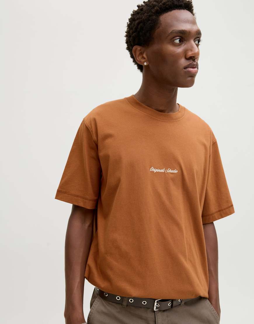 Jack & Jones - T-Shirt in Argan Oil-Brown von Jack & Jones