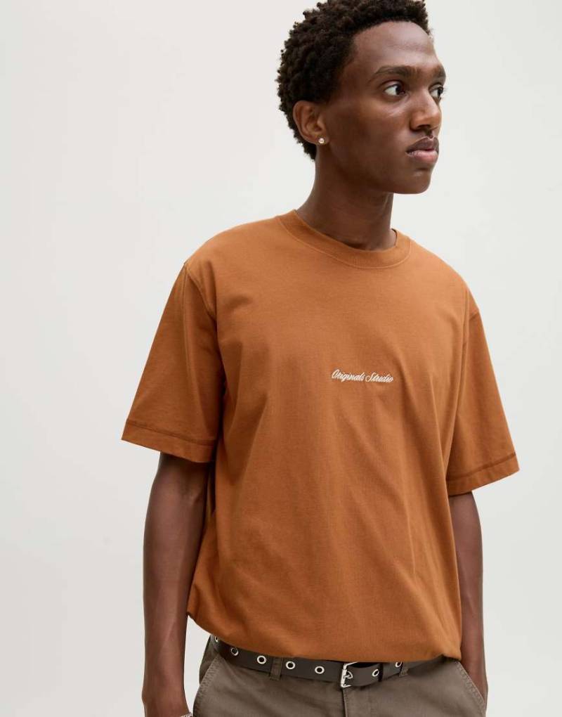 Jack & Jones - T-Shirt in Argan Oil-Brown von Jack & Jones