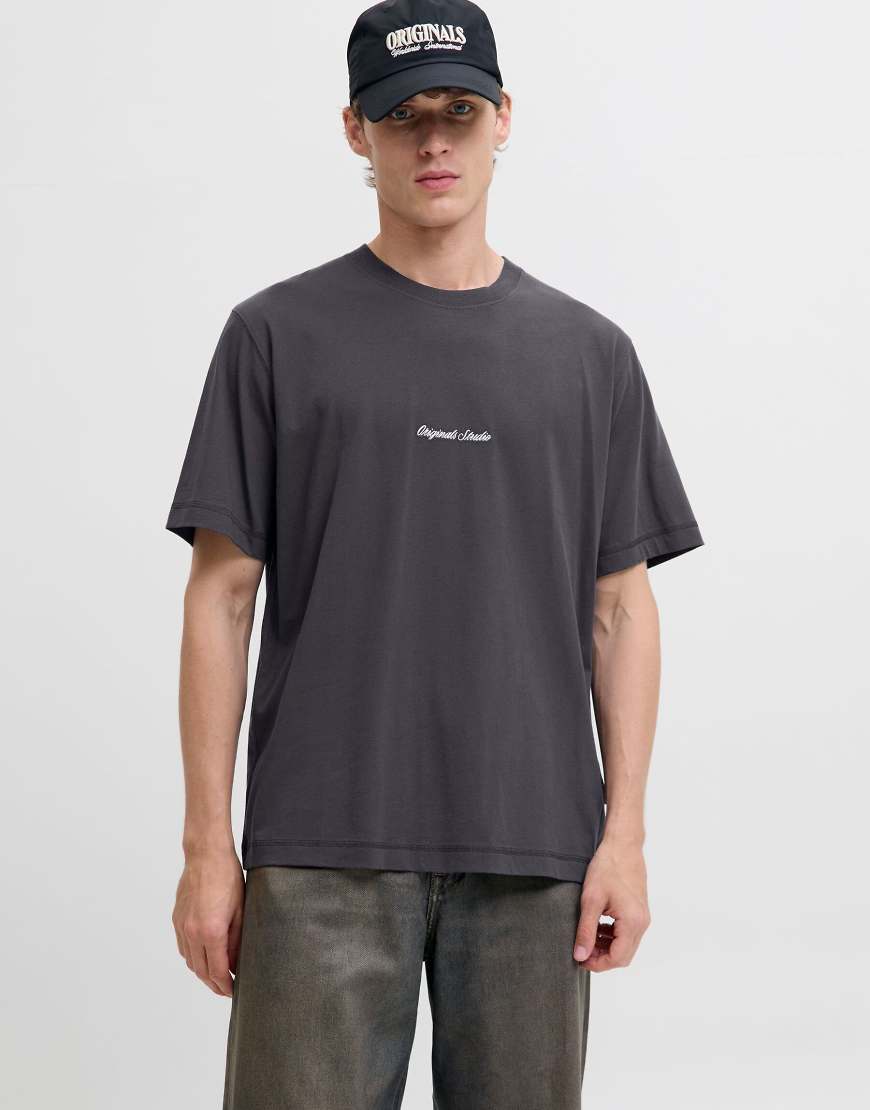 Jack & Jones - T-Shirt in Asphaltgrau von Jack & Jones