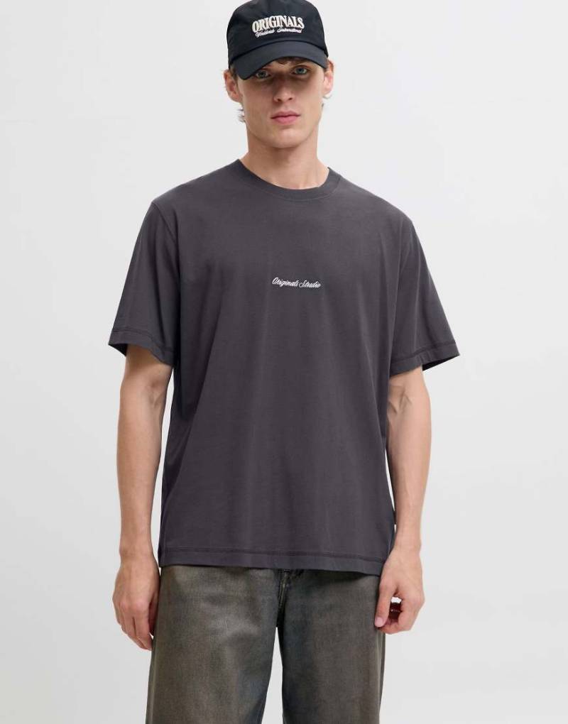 Jack & Jones - T-Shirt in Asphaltgrau von Jack & Jones