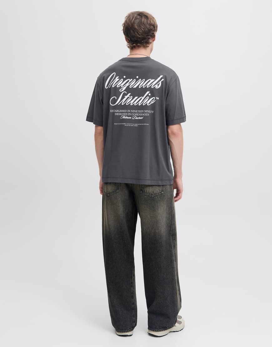 Jack & Jones - T-Shirt in Asphaltgrau von Jack & Jones