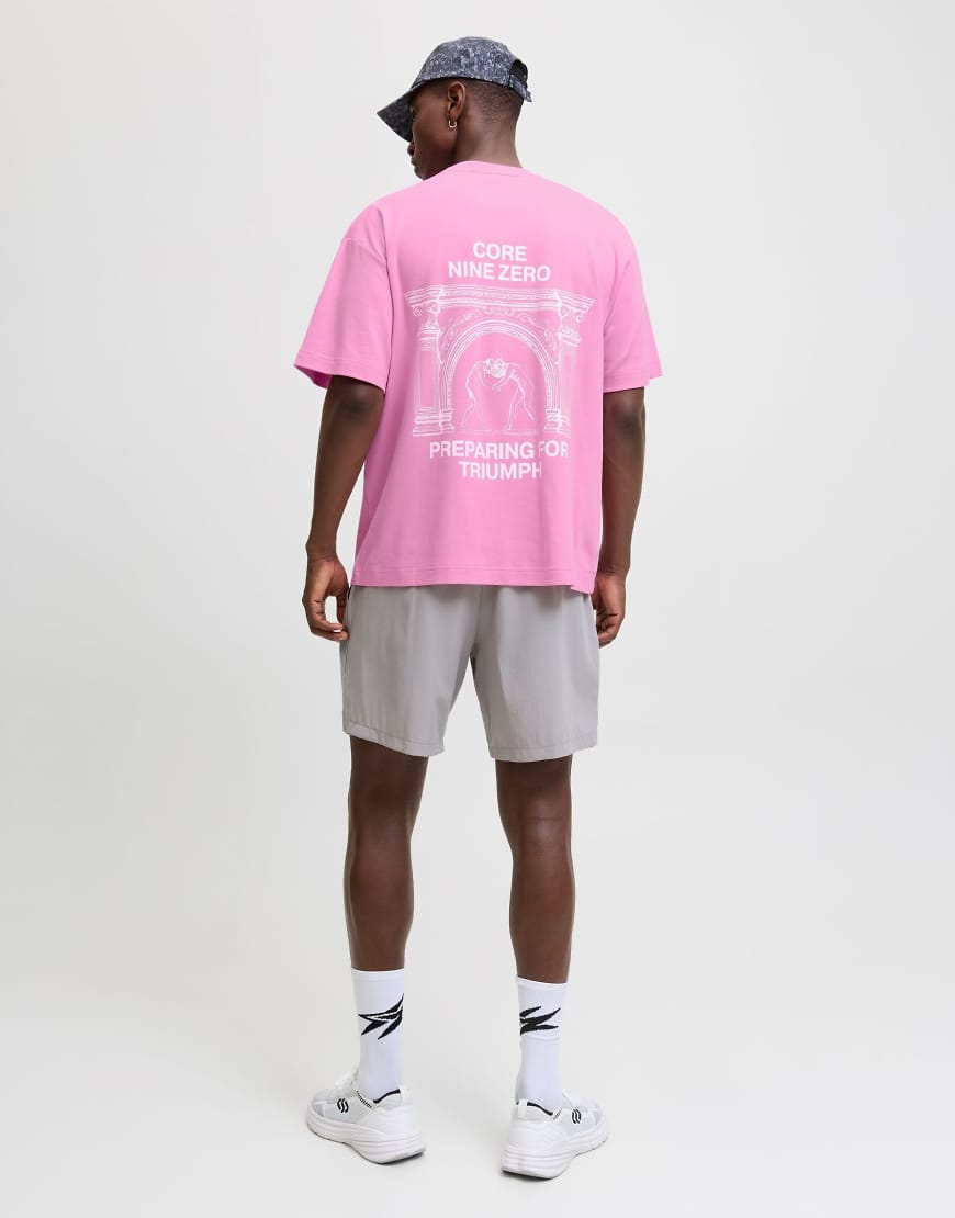 Jack & Jones - T-Shirt in Fuchsiarosa von Jack & Jones