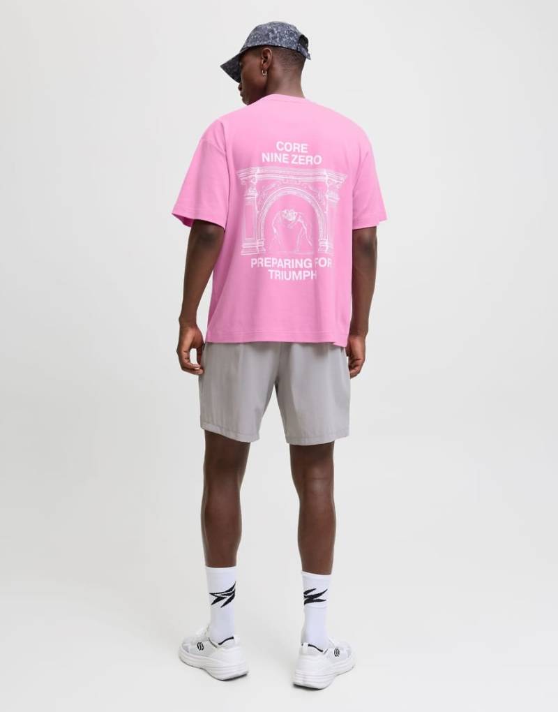 Jack & Jones - T-Shirt in Fuchsiarosa von Jack & Jones