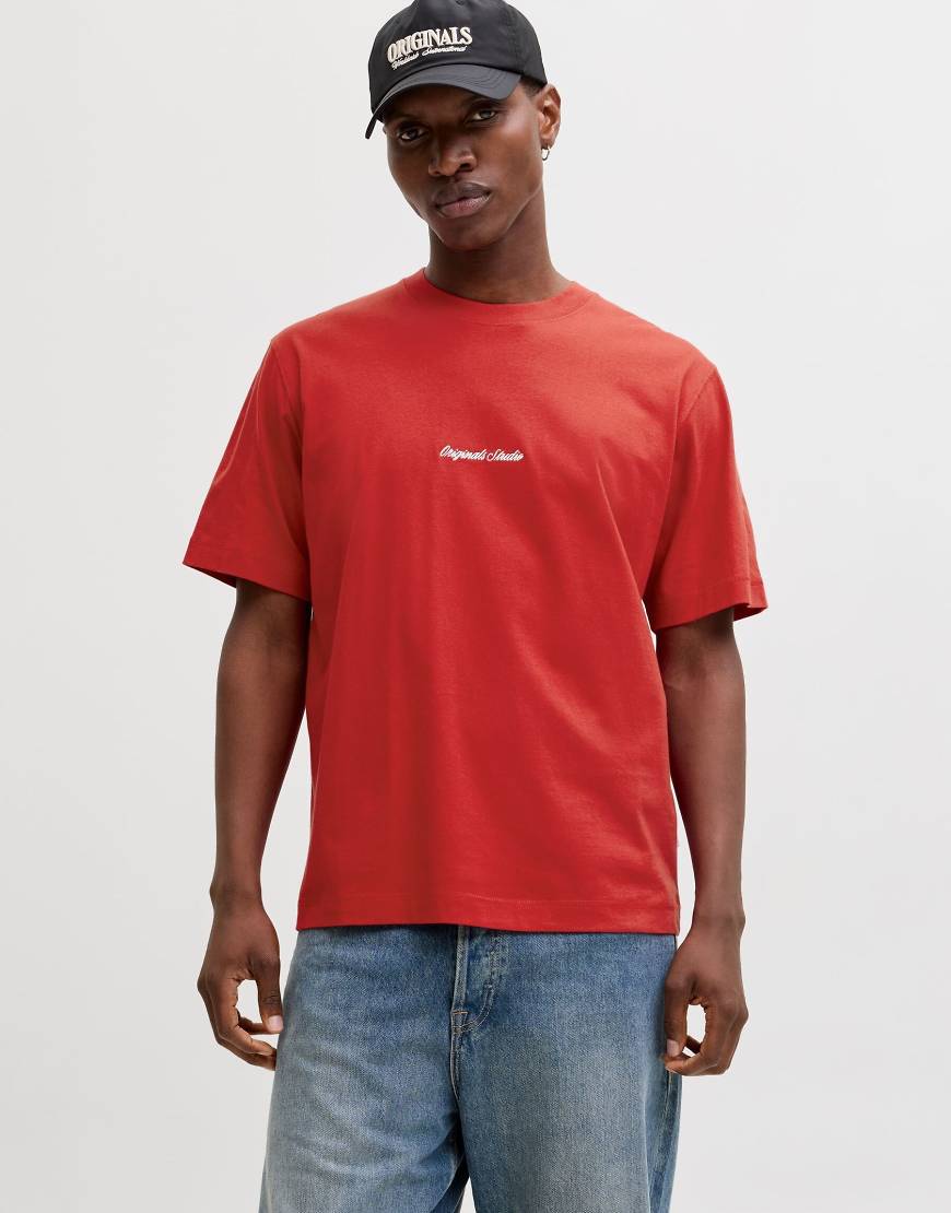 Jack & Jones - T-Shirt in Tibetan Red-Rot von Jack & Jones