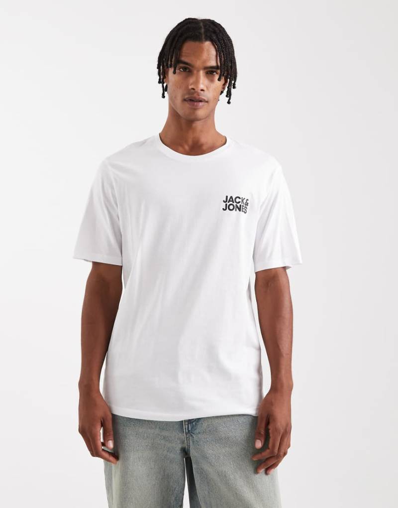 Jack & Jones - T-Shirt in Weiß mit Logo auf der Vorderseite von Jack & Jones