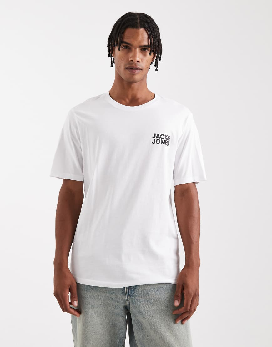 Jack & Jones - T-Shirt in Weiß mit Logo auf der Vorderseite von Jack & Jones