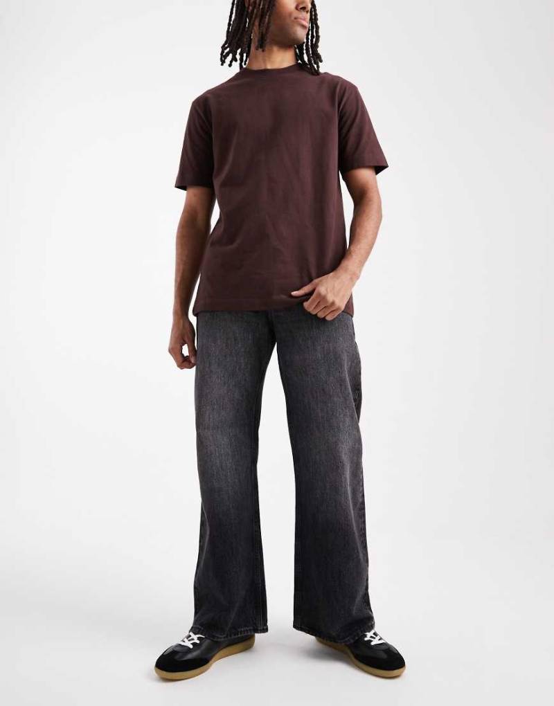 Jack & Jones - Toby - Schlagjeans in gewaschenem Schwarz von Jack & Jones