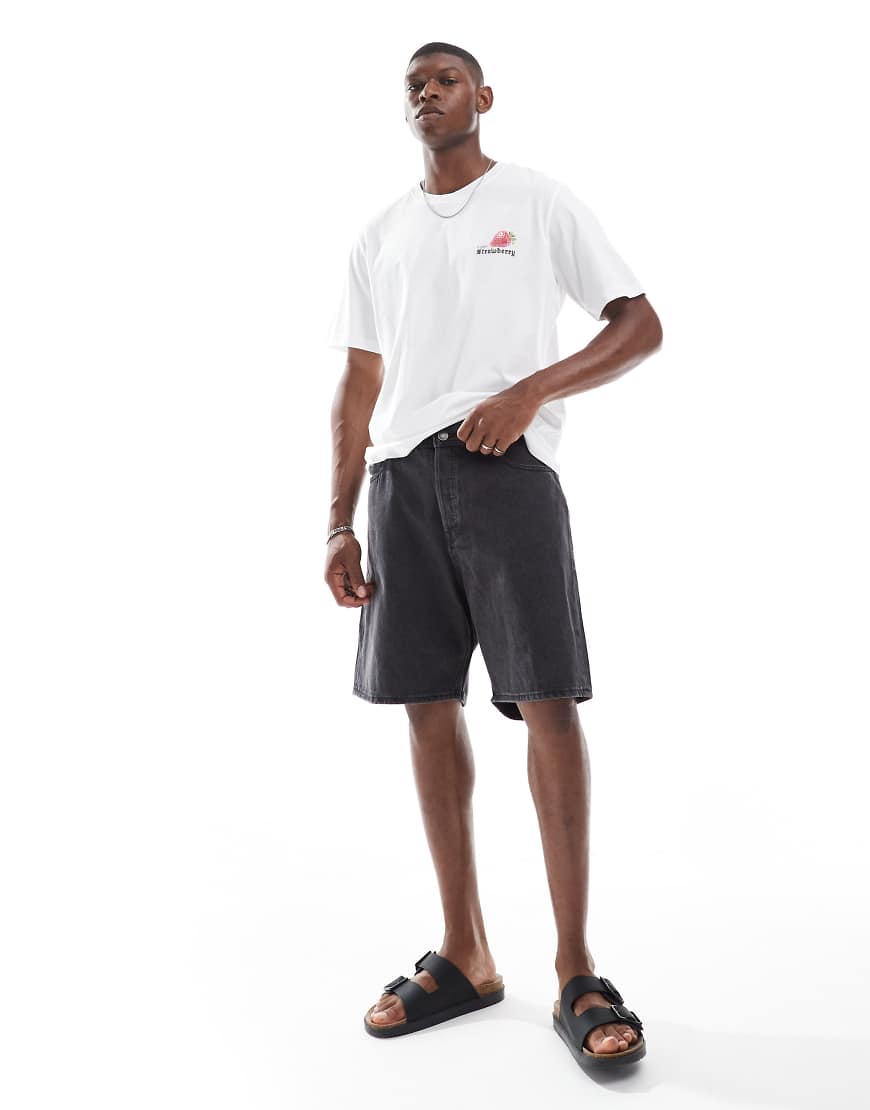 Jack & Jones - Tony - Locker geschnittene Jeans-Shorts in verwaschenem Schwarz Jack & Jones - Tony - Locker geschnittene Jeans-Shorts in verwaschenem Schwarz von Jack & Jones