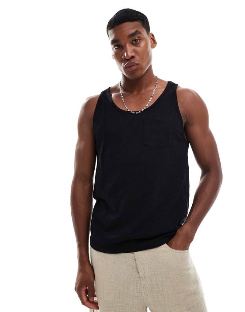 Jack & Jones - Trägertop in Schwarz mit Tasche von Jack & Jones