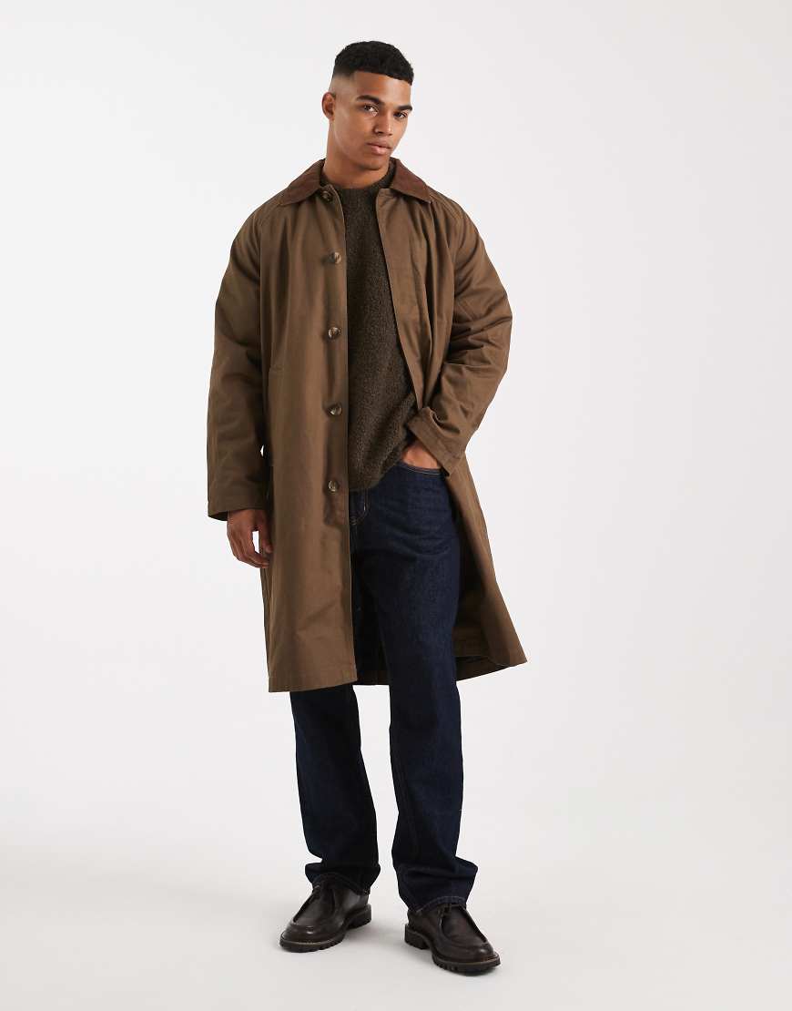 Jack & Jones - Trenchcoat in Khaki-Grün von Jack & Jones