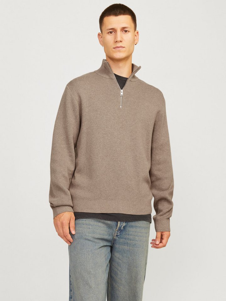 Jack & Jones Troyer JPRBLAMILANO STITCH KNIT HALF ZIP SN mit kurzem Reißverschluss von Jack & Jones