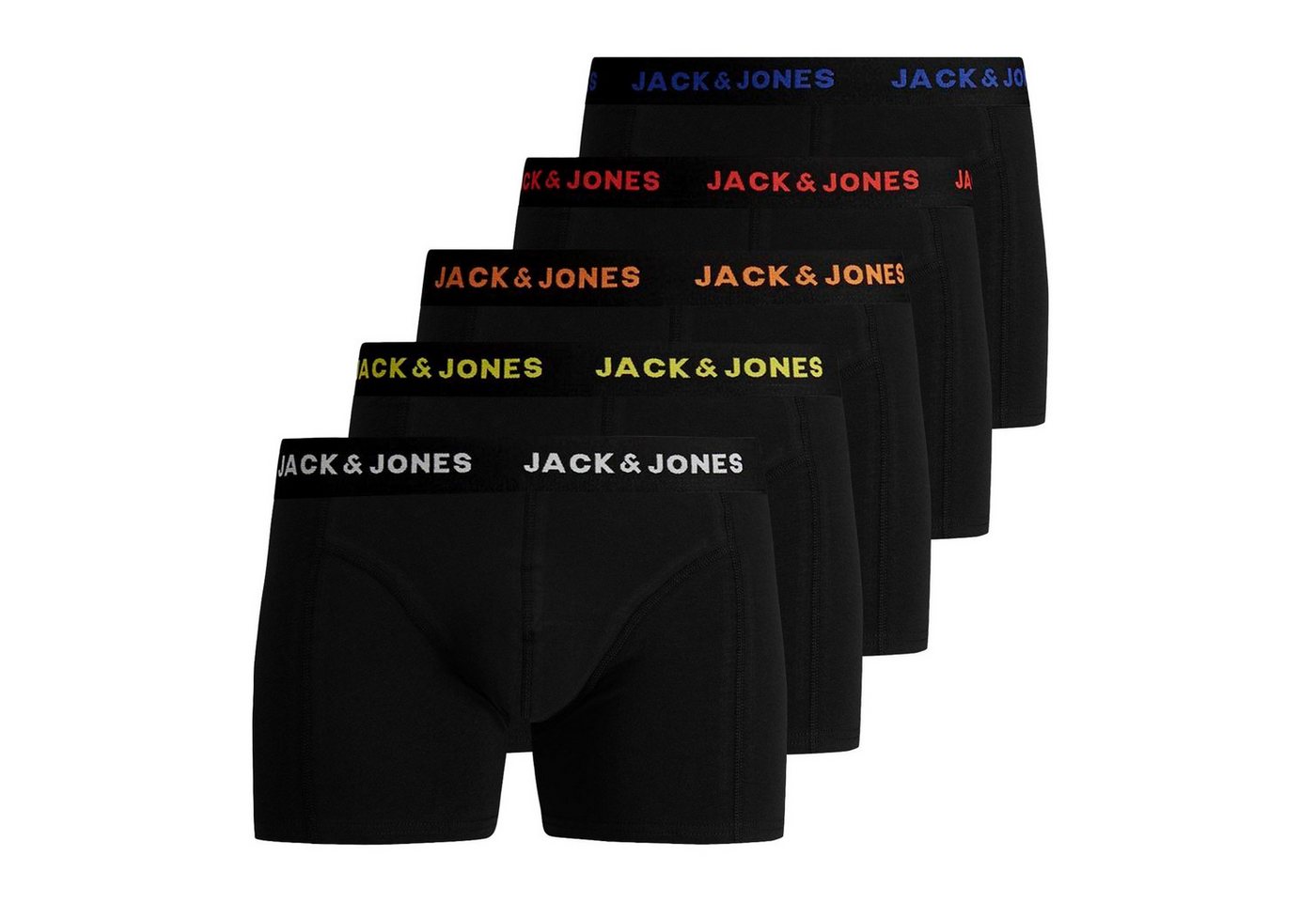 Jack & Jones Trunk 5er Pack Jacblack Friday Trunks (5-St) mit umlaufendem Markenschriftzug am Bund von Jack & Jones