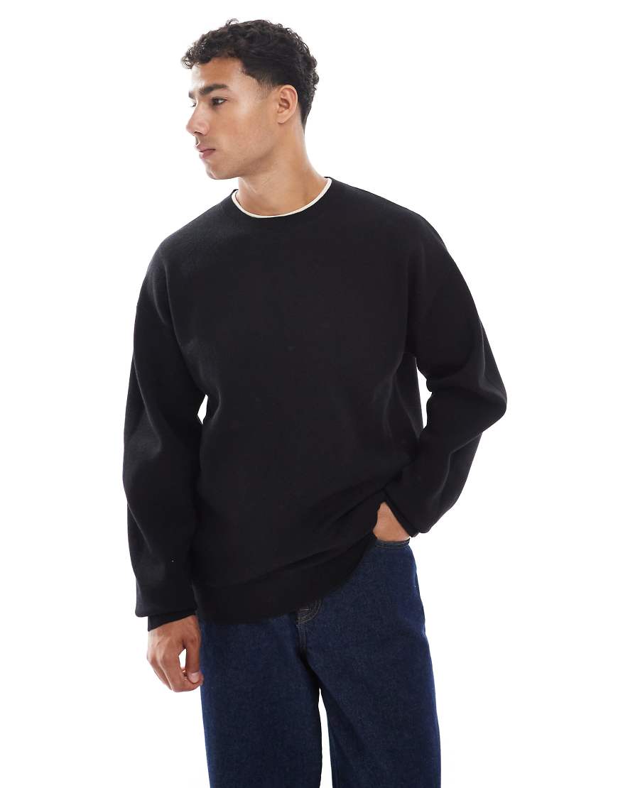 Jack & Jones - Weicher Pullover in Schwarz mit Rundhalsausschnitt von Jack & Jones