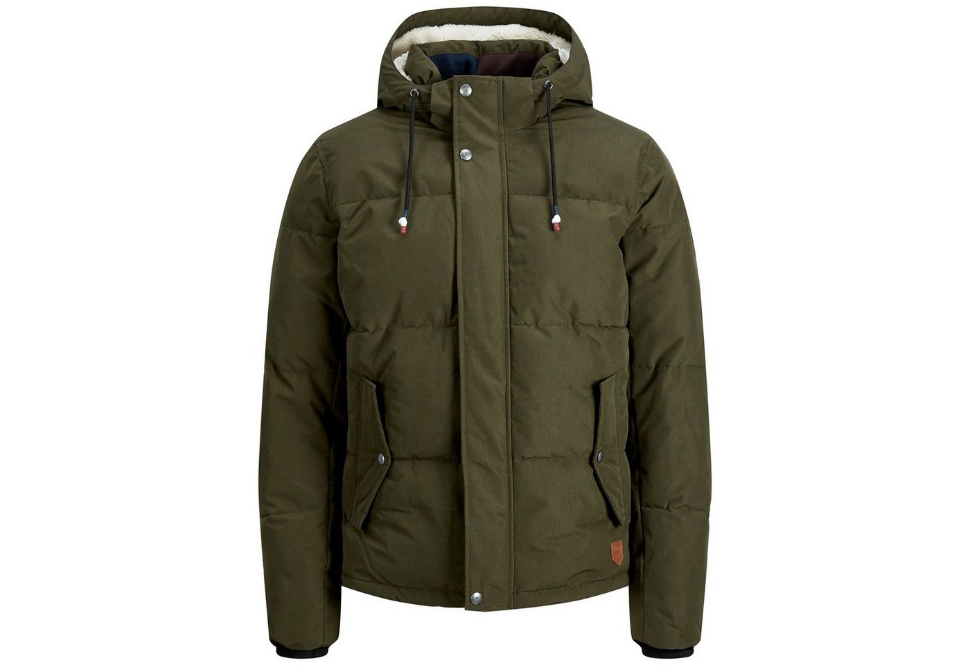 Jack & Jones Winterjacke Große Größen Herren Kapuzen-Jacke wattiert oliv Jack&Jones von Jack & Jones