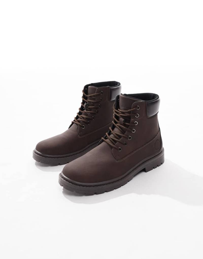 Jack & Jones - Worker-Stiefel in Braun-Brown von Jack & Jones