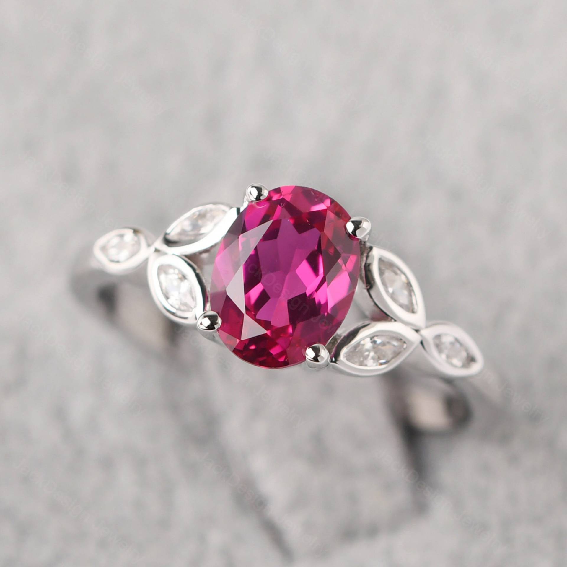 Einzigartiger Rubinring 14 Karat Weißgold Oval Geteilter Schaft Juli Geburtsstein Ring Einzigartiger Rubinring 14 Karat Weißgold Oval Geteilter Schaft Juli Geburtsstein Ring von JackDesignJewelry
