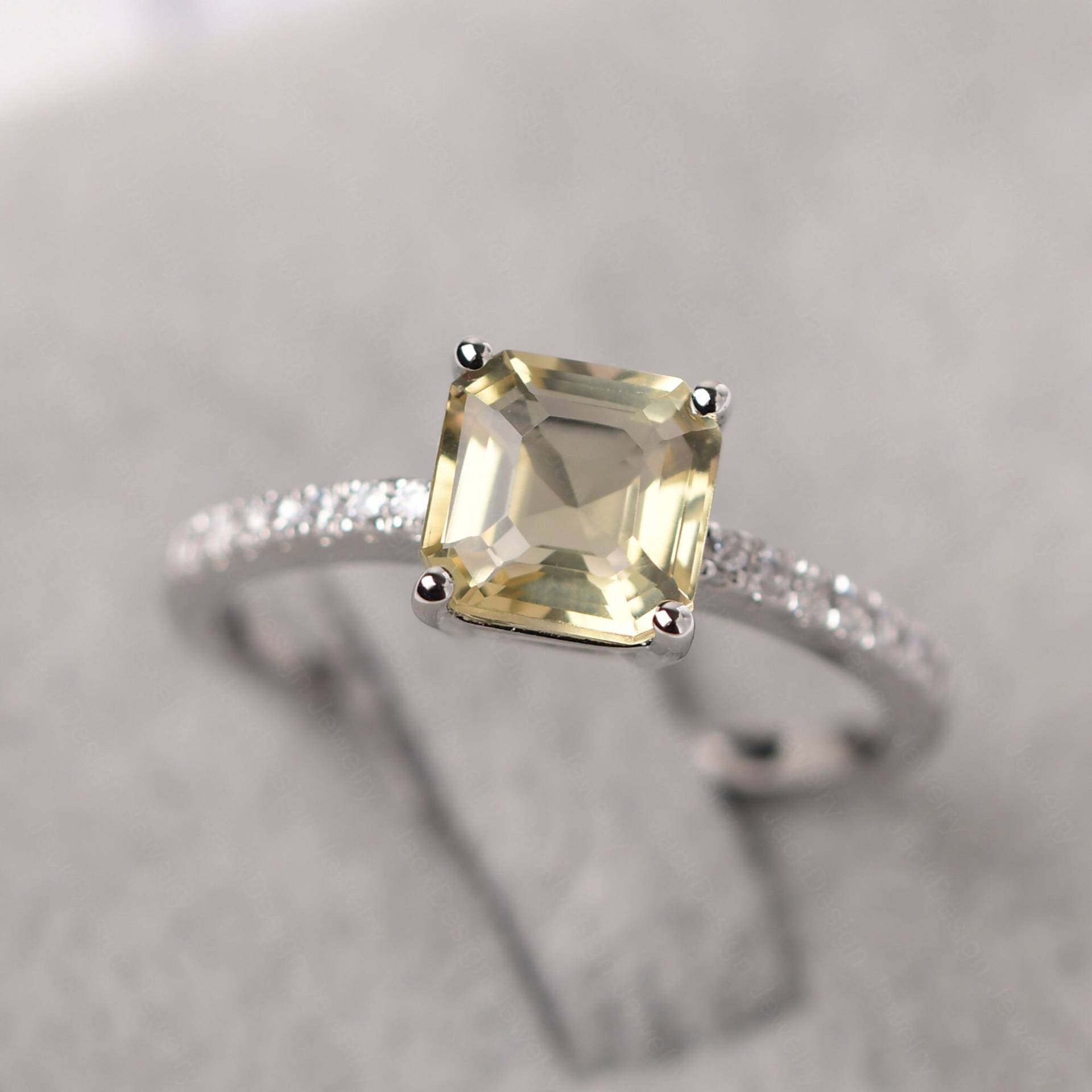 Zitrone Quarz Ring Sterling Silber Asscher Cut Gelb Stein Versprechen Jahrestag Geschenke Zitrone Quarz Ring Sterling Silber Asscher Cut Gelb Stein Versprechen Jahrestag Geschenke von JackDesignJewelry