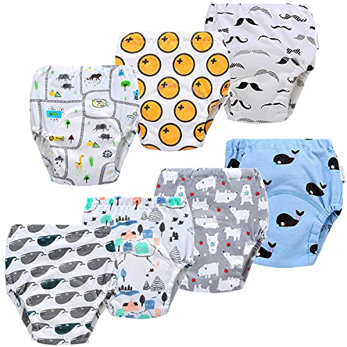 JackLoveBriefs Baby Kleinkind Töpfchen Unterwäsche Töpfchen Trainingshose (1 bis 6 Jahre， 7 Stück), Farbe: B-1, Gr.90 von JackLoveBriefs