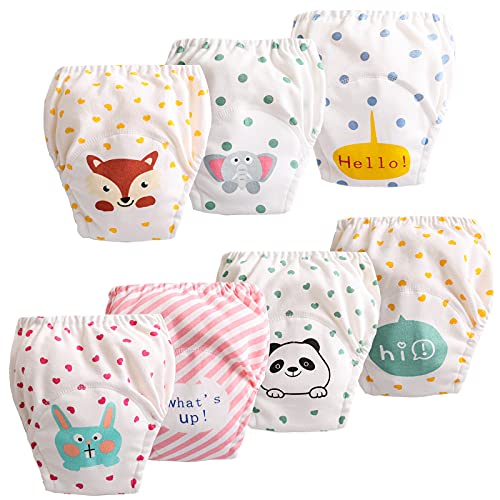 JackLoveBriefs Baby Kleinkind Töpfchen Unterwäsche Töpfchen Trainingshose (1 bis 6 Jahre， 7 Stück), Verschiedene Farbe und Motive, Herrsteller Gr. 90 von JackLoveBriefs