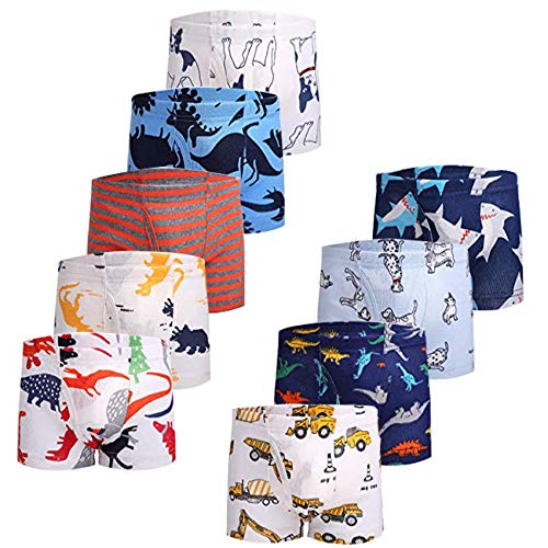 JackLoveBriefs Jungen Boxer Unterhose Baumwolle Kinder Unterwäsche (2-10 Jahre, Packung mit 9 Stück), Verschiedene Farbe und Motive, Herrsteller Gr.110 von JackLoveBriefs