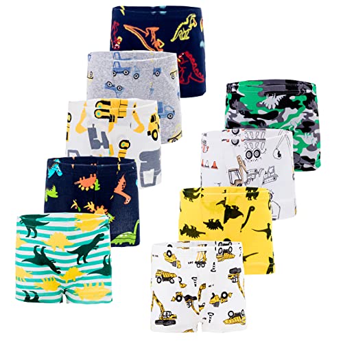 JackLoveBriefs Jungen Boxer Unterhose Baumwolle Kinder Unterwäsche (8-9 Jahre，Packung mit 9 Stück) A4, Gr. 140 von JackLoveBriefs