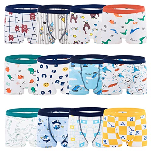 JackLoveBriefs Jungen Boxershorts aus Baumwolle Unterhosen 12er Pack, 1-3 Jahre, Weiß, Größe S von JackLoveBriefs