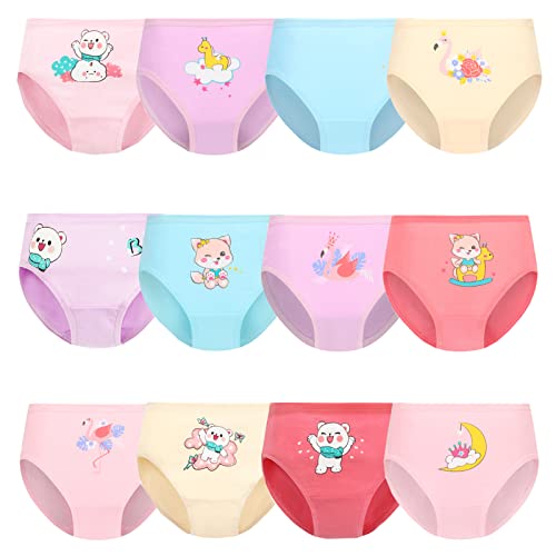 JackLoveBriefs Mädchen Unterhosen 12 Packung Bequeme Slips mädchen Baumwolle (12 Pack ，Mehrfarbig，Größe：S) von JackLoveBriefs