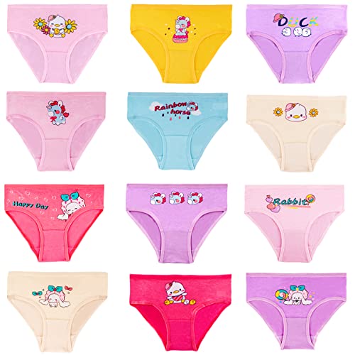 JackLoveBriefs Mädchen Unterhosen 12 Packung Bequeme Slips mädchen Baumwolle (2-3 Jahre ，Mehrfarbig，Größe：S) von JackLoveBriefs