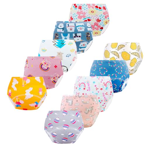 JackLoveBriefs Töpfchen Trainingshose, 10 Stück Baumwolle Töpfchen Trainingshose Kinder 2-3 Jahre(Farbe: Mehrfarbig, Gr.S) von JackLoveBriefs