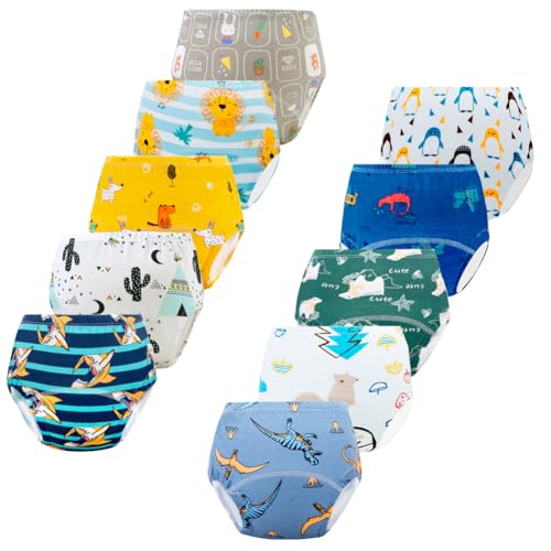JackLoveBriefs Töpfchen Trainingshose, 10 Stück Baumwolle Töpfchen Trainingshose Kinder 2-3 Jahre(Farbe: Mehrfarbig, Gr.S) von JackLoveBriefs