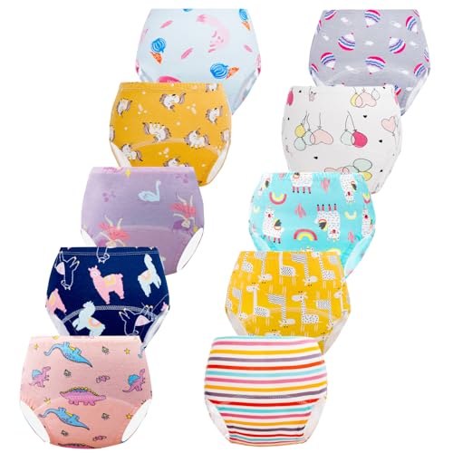 JackLoveBriefs Töpfchen Trainingshose, 10 Stück Baumwolle Töpfchen Trainingshose Kinder 4-6 Jahre(Farbe: Mehrfarbig, Gr.L) von JackLoveBriefs