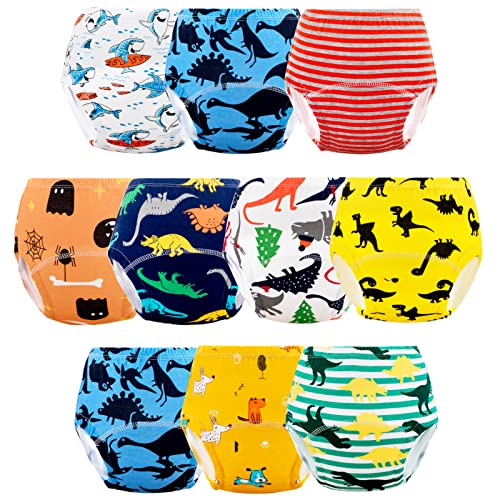 JackLoveBriefs Töpfchen Trainingshose Baby Trainingshosen Töpfchen Unterwäsche Kleinkinder 3-4 Jahre (10 Stück,Farbe: Mehrfarbig, Gr.M) von JackLoveBriefs