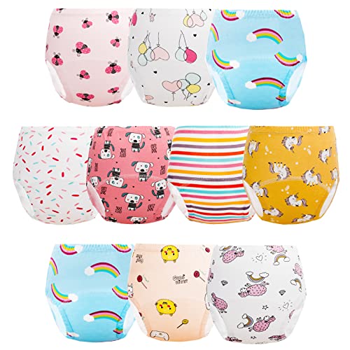 JackLoveBriefs Töpfchen Trainingshose Baby Trainingshosen Töpfchen Unterwäsche Kleinkinder 4-6 Jahre (10 Stück,Farbe: Mehrfarbig, Gr.L) von JackLoveBriefs