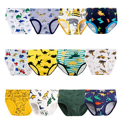 JackLoveBriefs Jungen Unterhosen Slips Baumwolle Unterwäsche(3-4 Jahre, 12 Stück, Mehrfarbig,Gr.110) von JackLoveBriefs