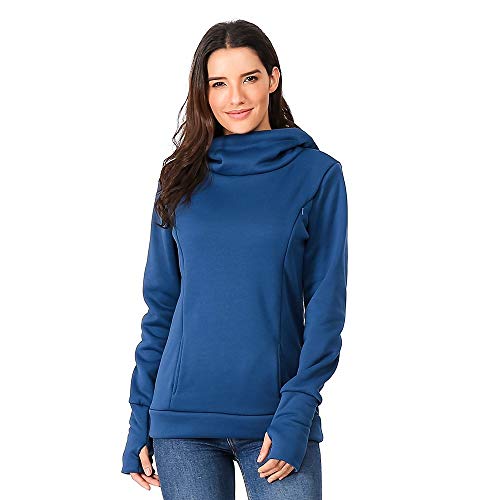 Damen Elegant Umstandsmode Stillpullover, Stillpulli Stillshirt Langarm Solide Herbst Winter Umstandspullover Stilltop Mit Kapuze Still Shirt Kapuzenpullover Hoodie Pulli Pullover von JackRuler