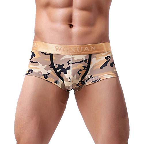 JackRuler Herren Hipster Camouflage Druck Boxershorts Unterwäsche Unterhosen Männer Retroshorts, Panties Boxer Brief Sportswear Unterhose Sexy Dessous Hose Kurz Unterhose Sportswear Sport Slip von JackRuler