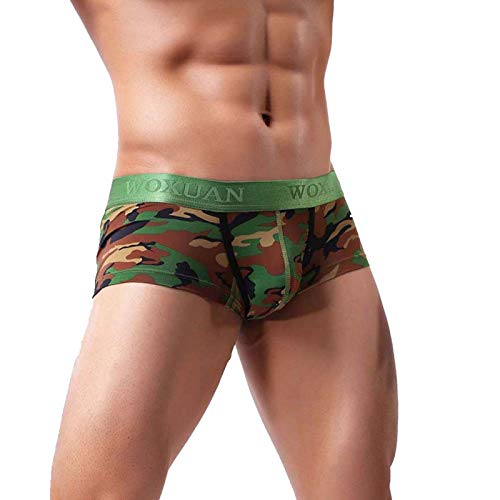 JackRuler Herren Hipster Camouflage Druck Boxershorts Unterwäsche Unterhosen Männer Retroshorts, Panties Boxer Brief Sportswear Unterhose Sexy Dessous Hose Kurz Unterhose Sportswear Sport Slip von JackRuler