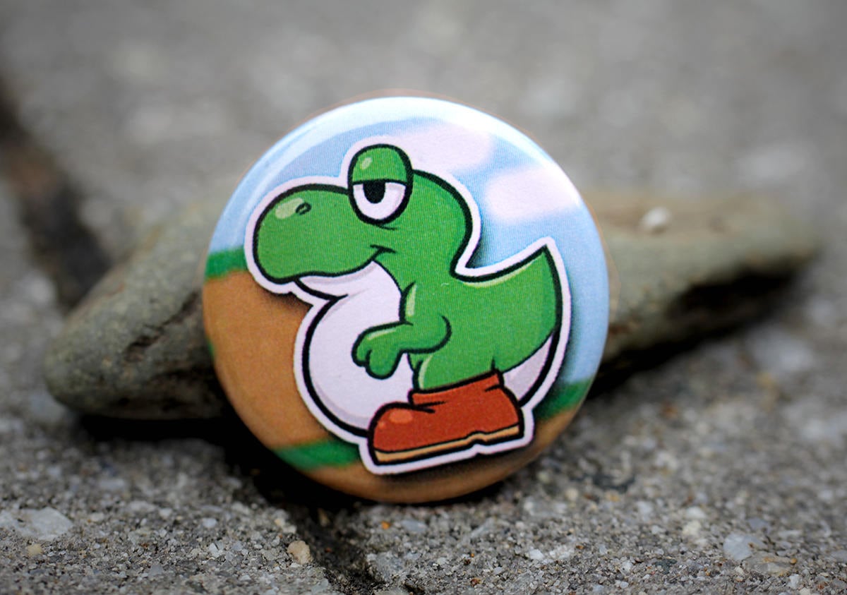 Baby Yoshi 1.25" Pinback Button | 4 Farben Verfügbar Baby Yoshi 1.25" Pinback Button | 4 Farben Verfügbar von JackalByte