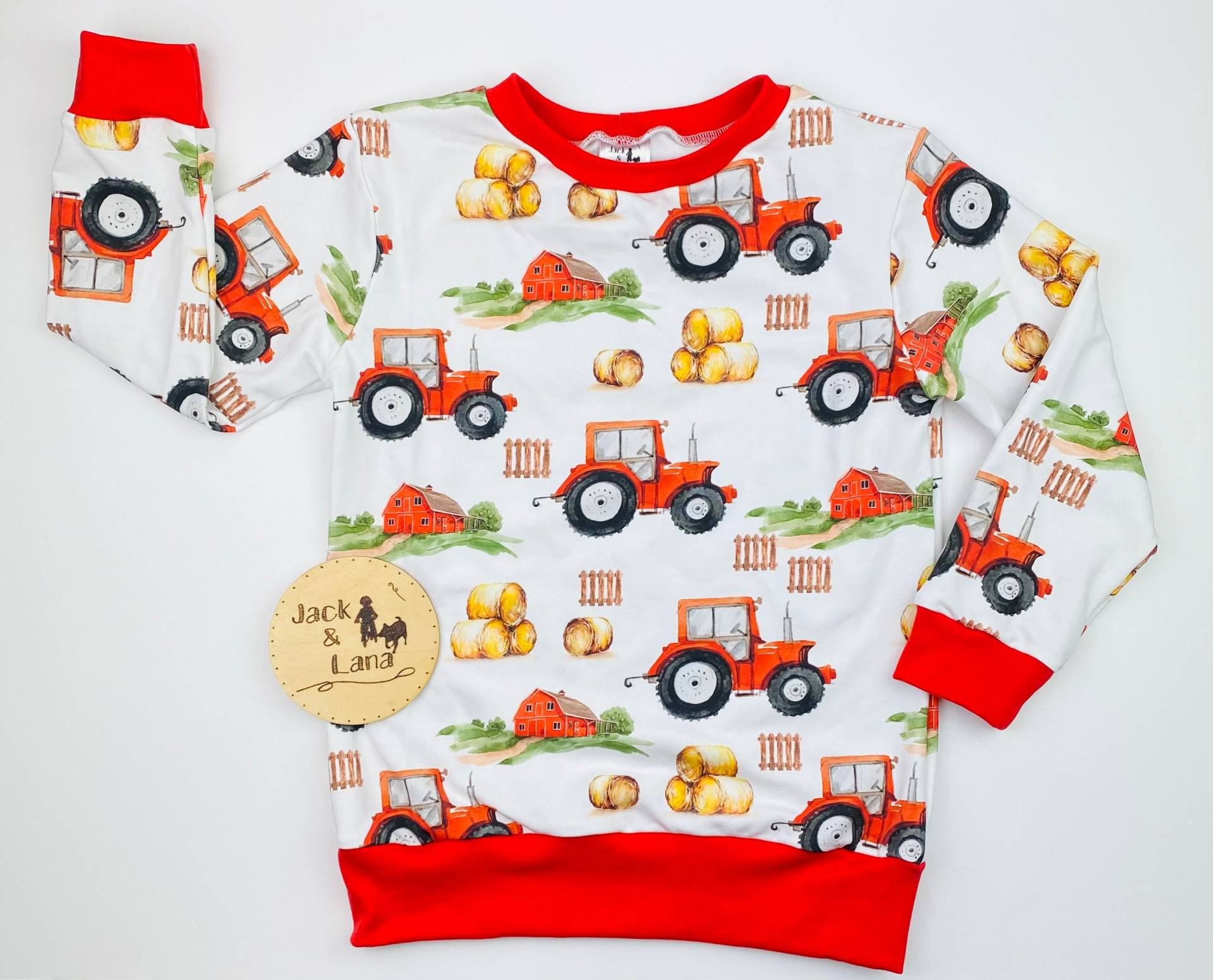 Traktor Pullover - Sweatshirt Bauernhof Geschenk Für Jungen, Geschenk, Baby, Kleinkind von JackandLanahandmade
