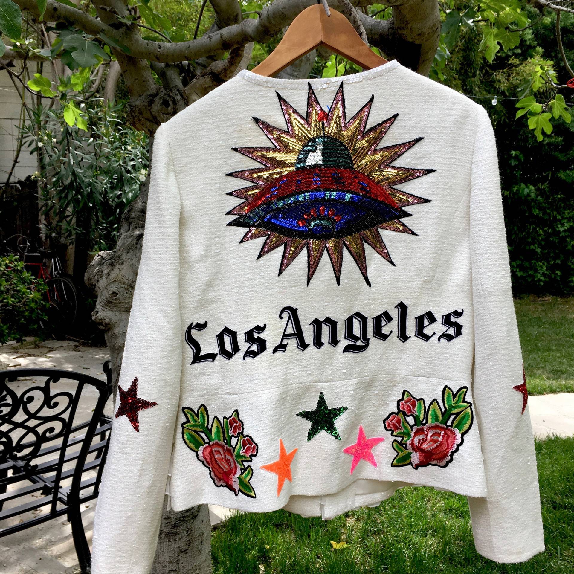 Los Angeles Jacke, Coole Einzigartige Angeles, La Designer Inspirierte Ufo Space Jacket, Paillettenjacke Los Angeles Jacke, Coole Einzigartige Angeles, La Designer Inspirierte Ufo Space Jacket, Paillettenjacke von JackedByJill