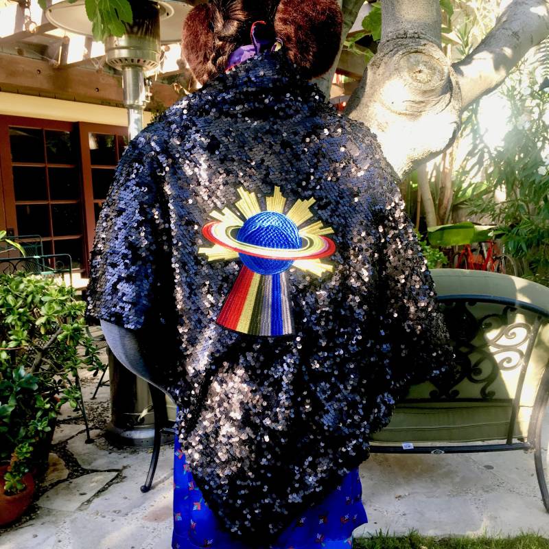 S/M Schwarz Pailletten Ufo Poncho S/M Schwarz Pailletten Ufo Poncho von JackedByJill