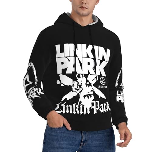 Schwarzer Kapuzenpullover L$in*k$in Herren Graphic Hooded Sweatshirt Pa$rk Langarm Hoody für Herren Logo gedruckt Fans Kleidung Pullover Top, Schwarz , XXL Schwarzer Kapuzenpullover L$in*k$in Herren Graphic Hooded Sweatshirt Pa$rk Langarm Hoody für Herren Logo gedruckt Fans Kleidung Pullover Top, Schwarz , XXL von Jackgaberd
