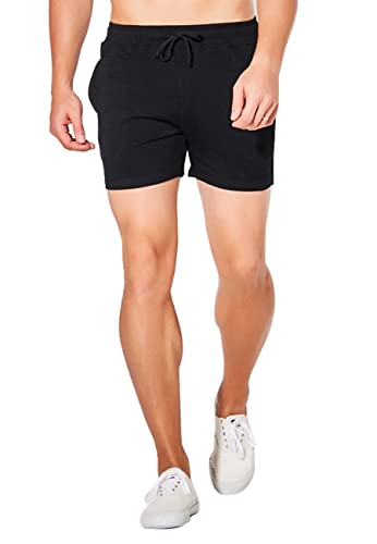 JackieLove Herren-Shorts für Jogging, Fitness, Laufen, Workout - Schwarz - 30/32W JackieLove Herren-Shorts für Jogging, Fitness, Laufen, Workout - Schwarz - 30/32W von JackieLove