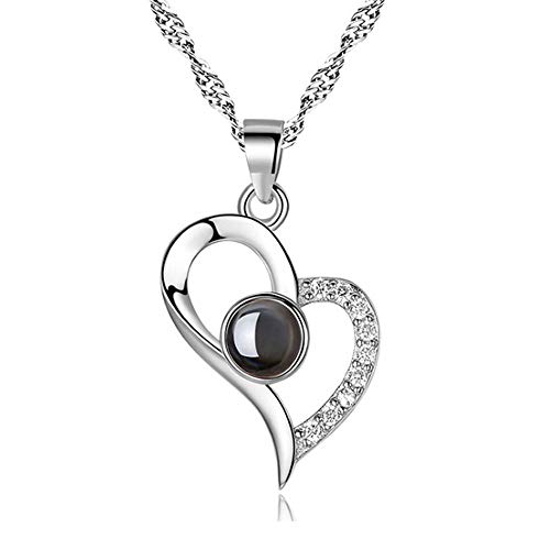 JF Ich Liebe Dich Halskette 100 Sprachen Projection Halskette, Die Erinnerung an die Liebe Nanotechnologie Sterling Silber Namenskette-Brauche deinen Namen oder Dein Foto JF Ich Liebe Dich Halskette 100 Sprachen Projection Halskette, Die Erinnerung an die Liebe Nanotechnologie Sterling Silber Namenskette-Brauche deinen Namen oder Dein Foto von Jacklin F