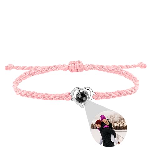 Jacklin F Personalisiertes Foto Armband Personalisierte Herz Armbänder mit Foto Projektion Ich liebe dich Armband 100 Sprachen Verstellbare Geflochtene Seil Armbänder mit Bild Geschenke für Ihn Sie Jacklin F Personalisiertes Foto Armband Personalisierte Herz Armbänder mit Foto Projektion Ich liebe dich Armband 100 Sprachen Verstellbare Geflochtene Seil Armbänder mit Bild Geschenke für Ihn Sie von Jacklin F
