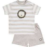 JACKY T-Shirt +Shorts LITTL LION ringel/beige-melange von Jacky