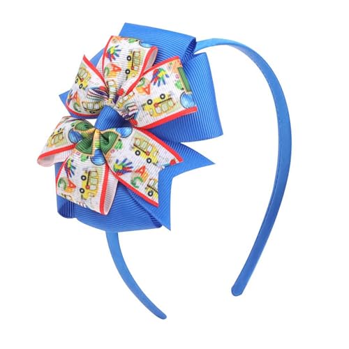 Schulanfang Lehrer Stirnband Niedliches Ripsband Haarband mit blauer Schleife Haarschmuck für Damen Mode Haarzubehör für dickes Haar Schulanfang Lehrer Stirnband Niedliches Ripsband Haarband mit blauer Schleife Haarschmuck für Damen Mode Haarzubehör für dickes Haar von Jacnkb