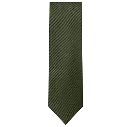 Jacob Alexander Herren-Krawatte aus Seide, einfarbig, 6,5 cm breit, schmale Größe, Martini Olive, Einheitsgröße von Jacob Alexander