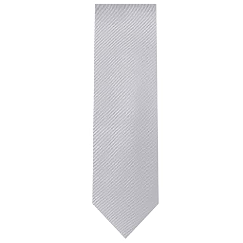 Jacob Alexander Herren-Krawatte aus Seide, einfarbig, 6,5 cm breit, schmale Größe, Zinngrau, Einheitsgröße von Jacob Alexander