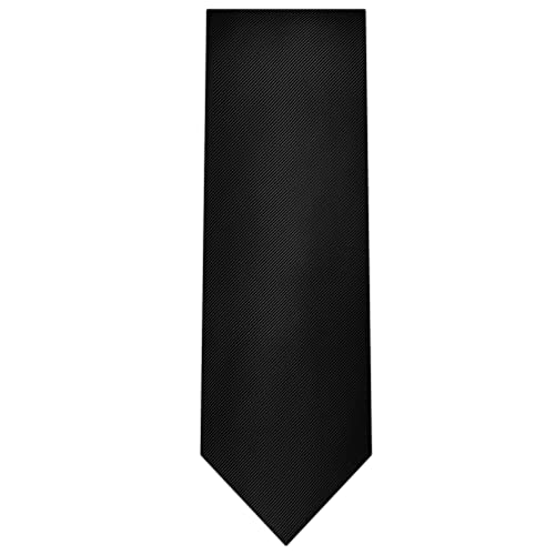 Jacob Alexander Herren-Krawatte aus Seide, einfarbig, 8,25 cm breit, normale Größe, klassische Krawatte, Schwarz , Einheitsgröße von Jacob Alexander